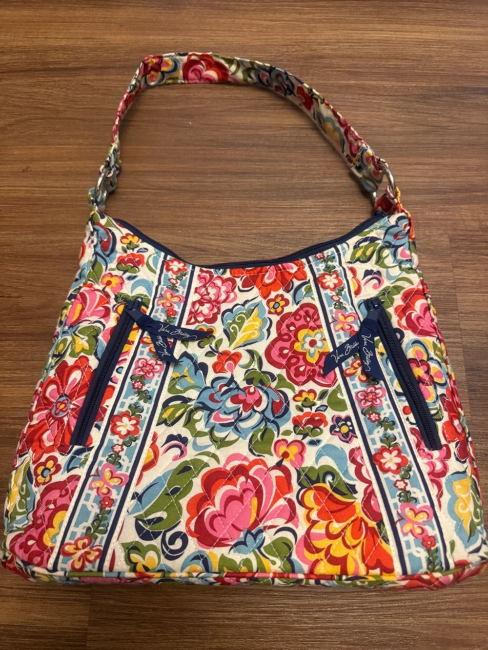 Vera Bradley Quilted Floral Shoulder Bag - Pink, Red, Blue, Yellow, Green